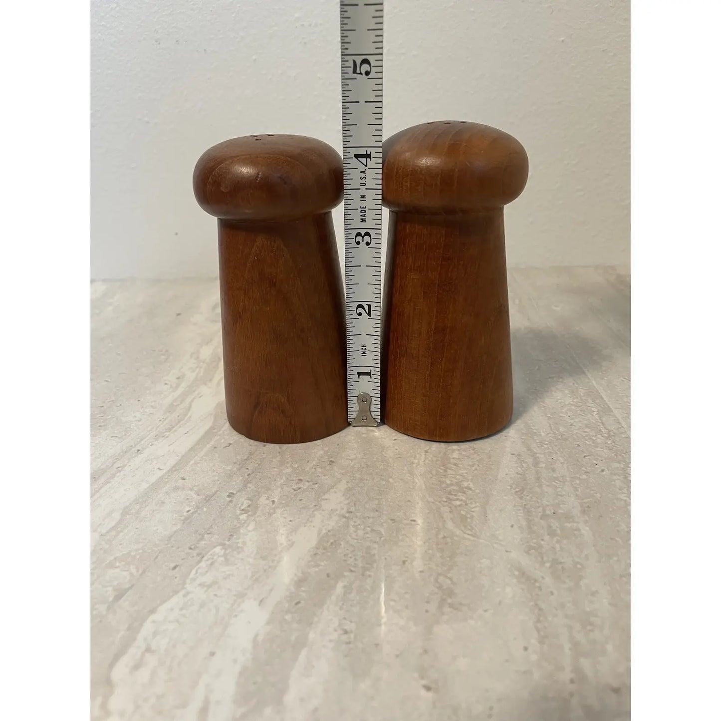 Mid-Century Danish Modern Style Teak Salt and Pepper Shakers- a Pair