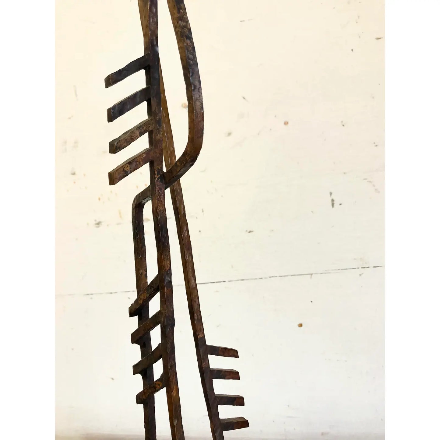 Mid-Century Modern Brutalist Hand-Forged Abstract Copper Metal Sculpture