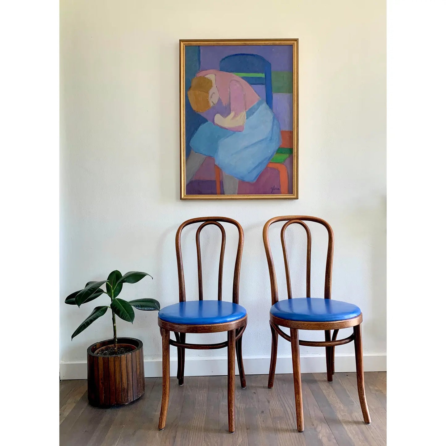 Mid Century Thonet Bentwood Cafe Chairs - a Pair