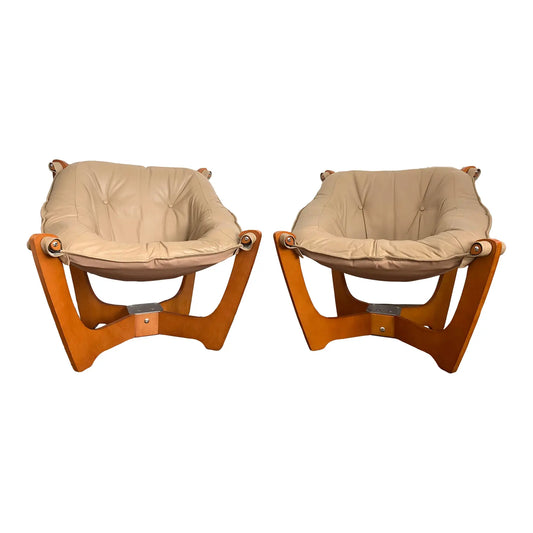 Odd Knutsen for Img Norway Luna Chairs - a Pair