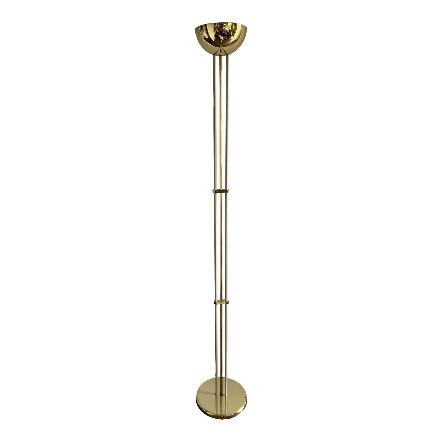 Postmodern Arelux Milano Italy Brass Floor Lamp