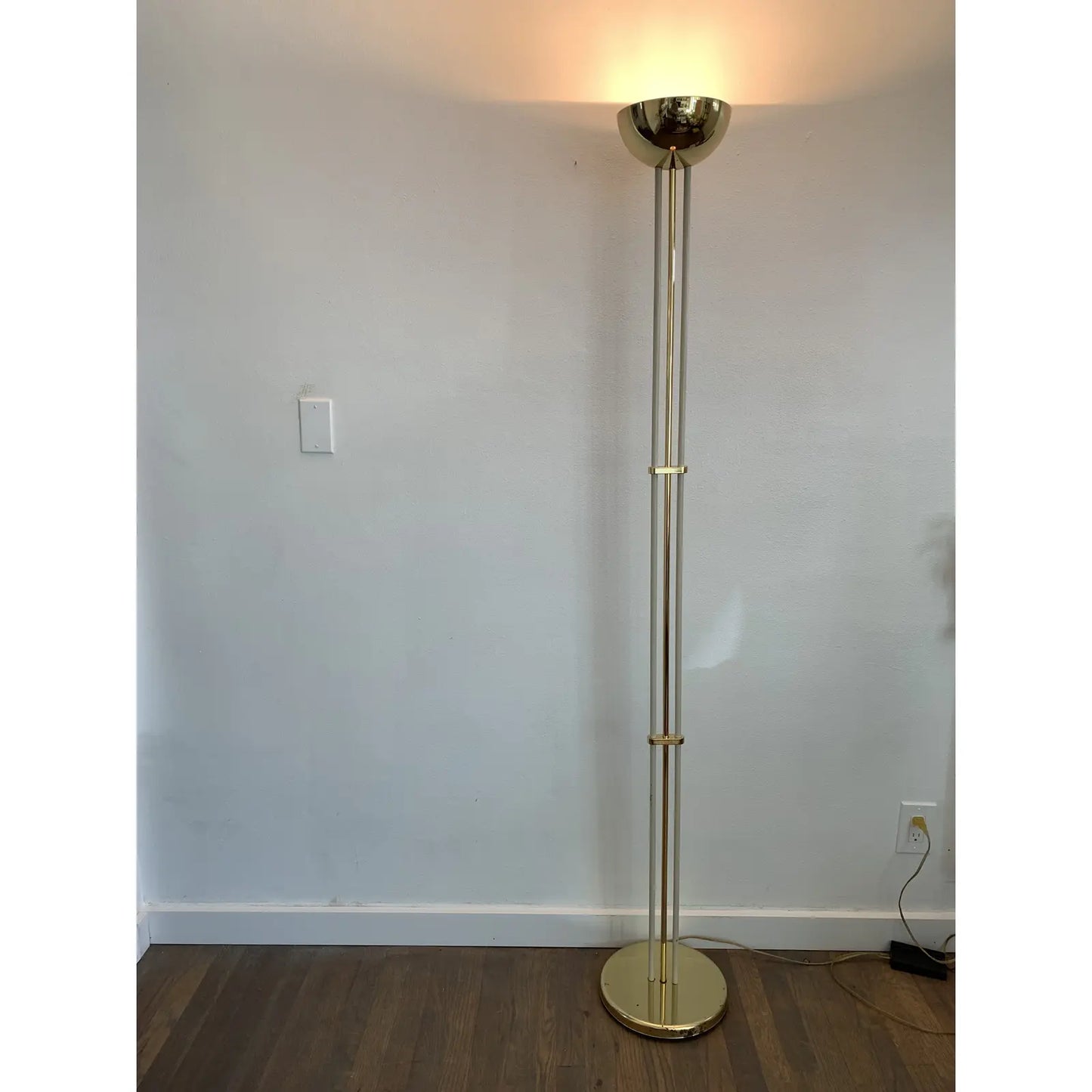 Postmodern Arelux Milano Italy Brass Floor Lamp