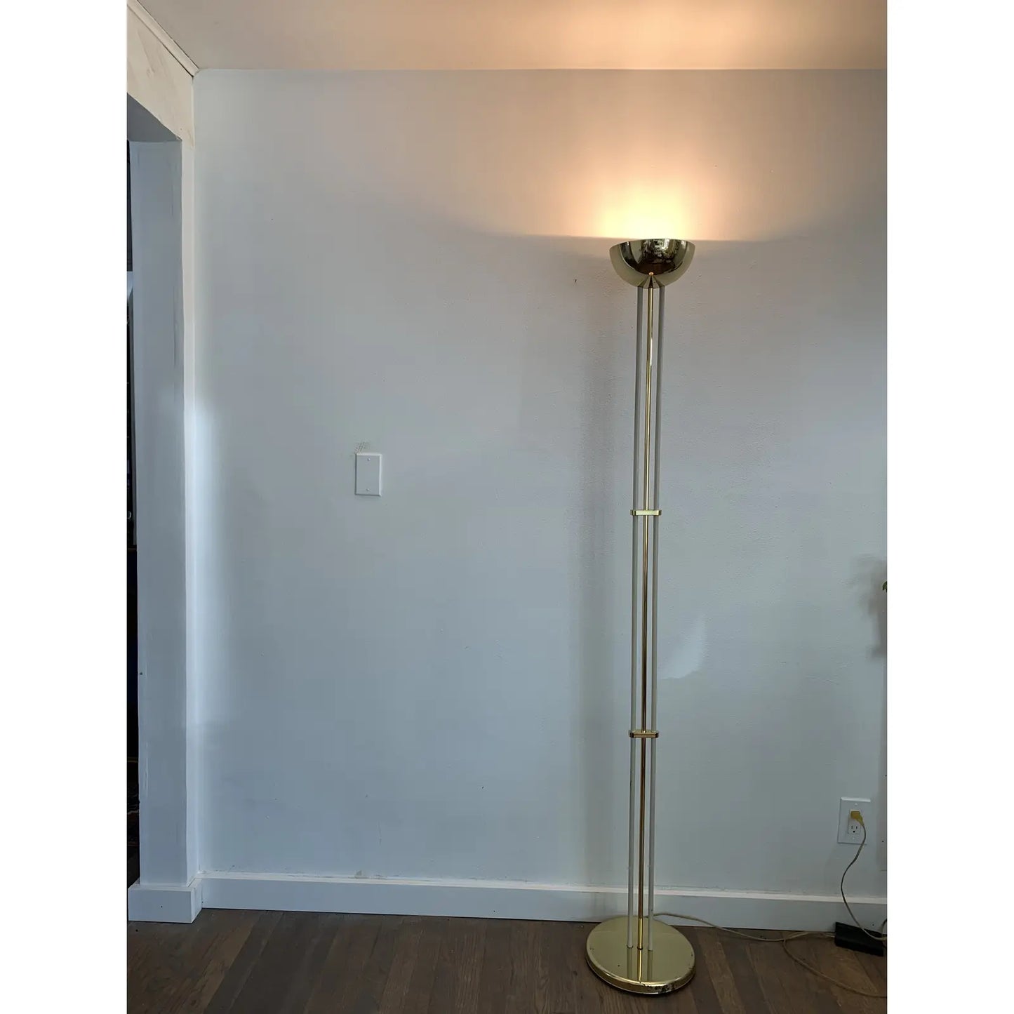 Postmodern Arelux Milano Italy Brass Floor Lamp