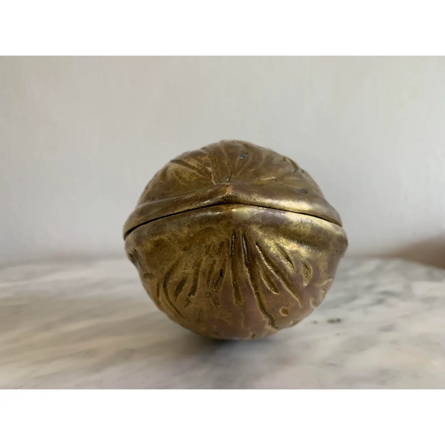 Vintage Brass Walnut Nutcracker