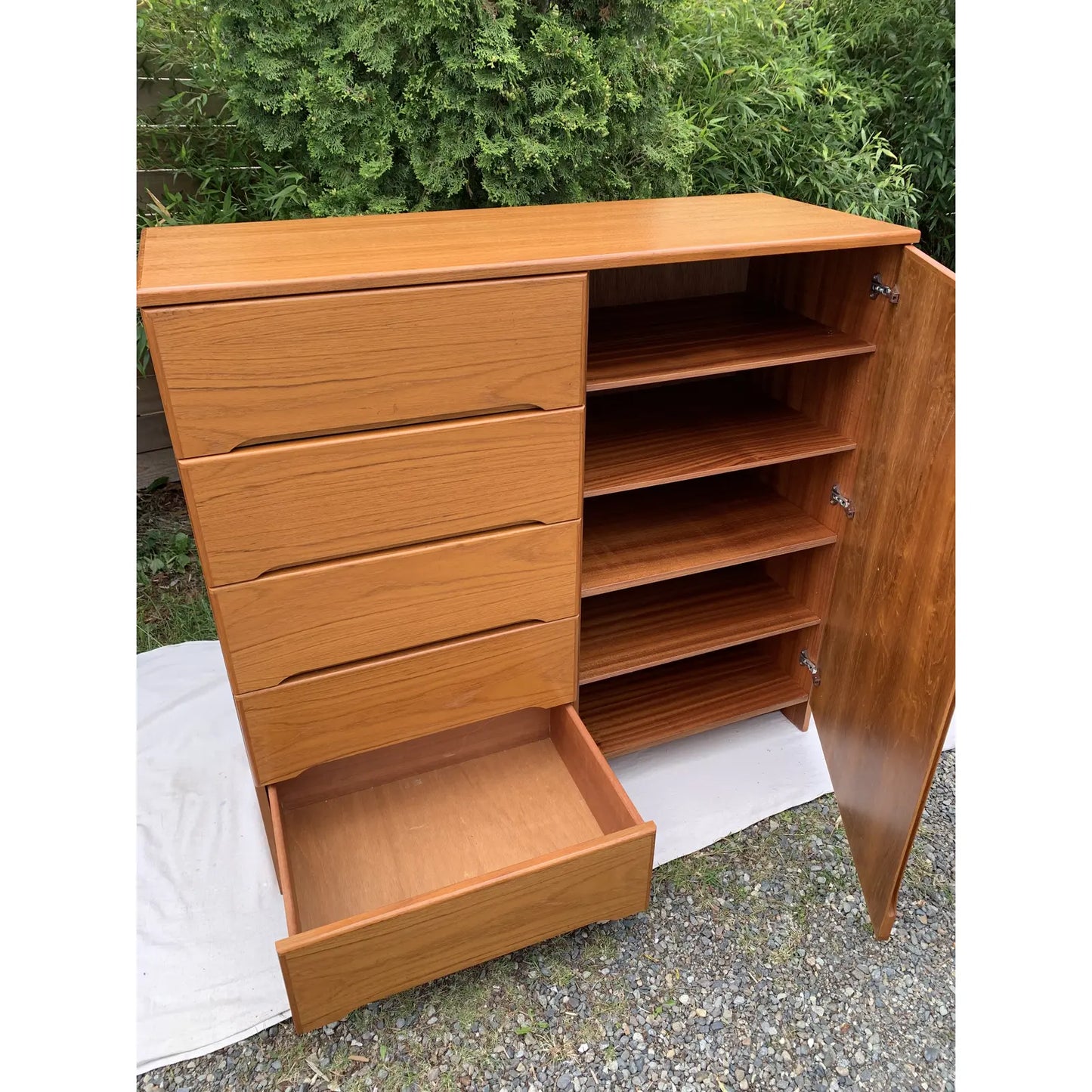 Vintage Danish Modern Teak Chifferobe