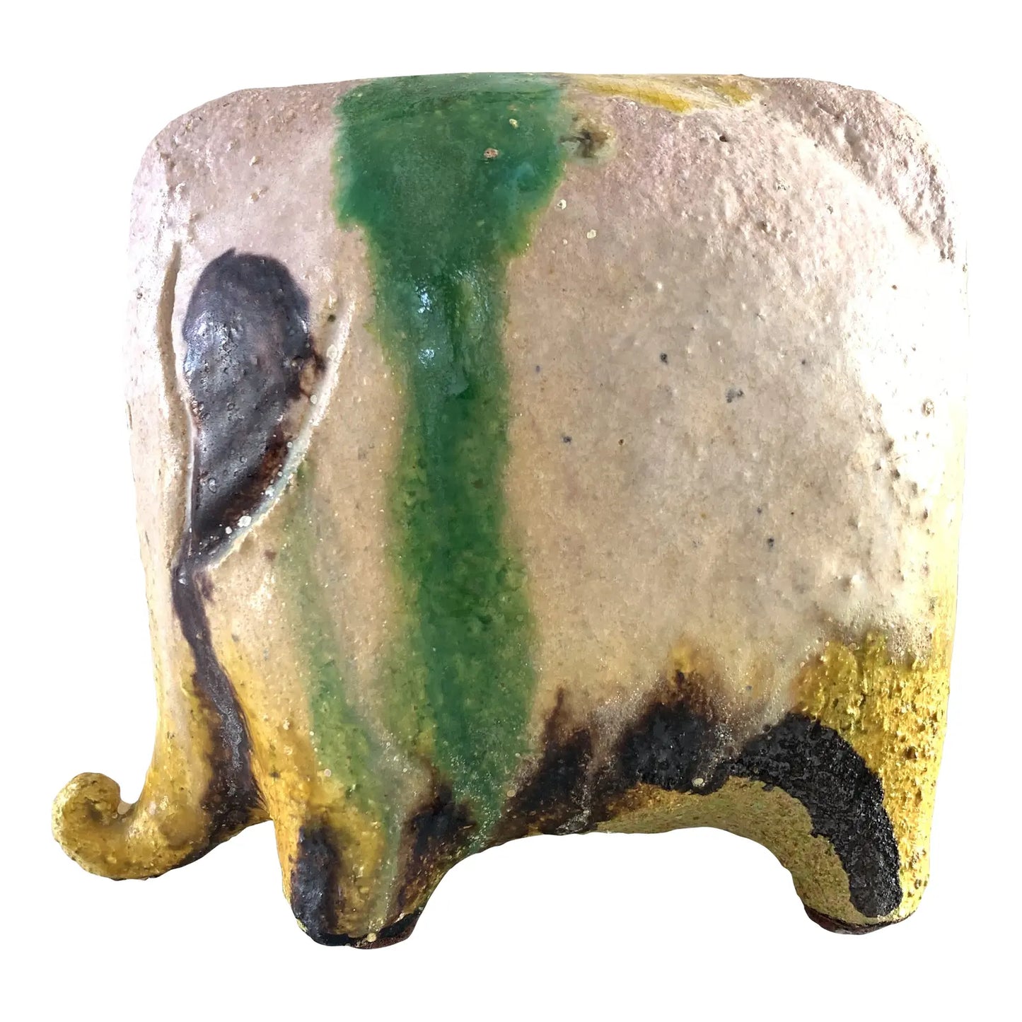Gli Etruschi Glazed Ceramic Elephant Designed by Ivo De Santis for Bitossi