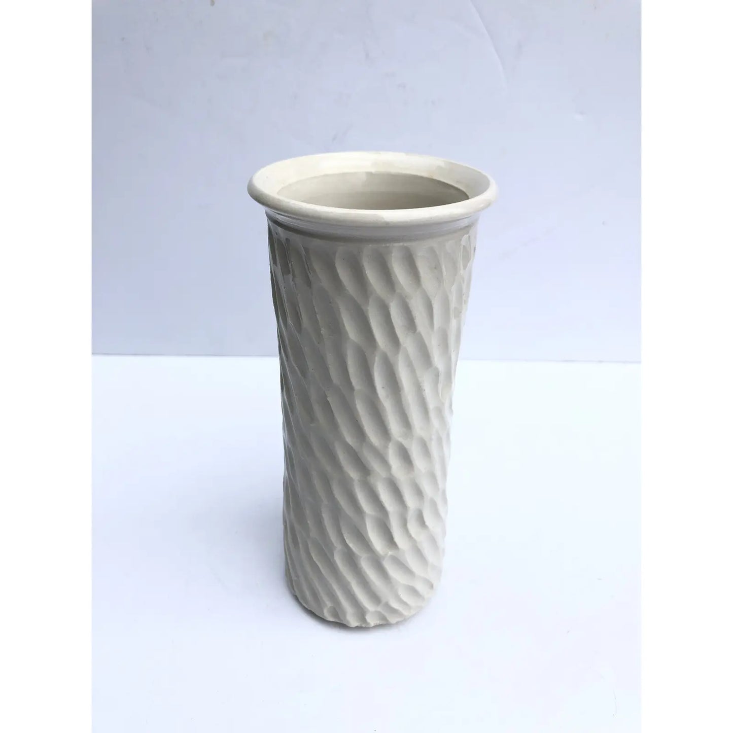 Vintage Mid 20th Century Boho Ceramic Artist Made Sculptural Vase