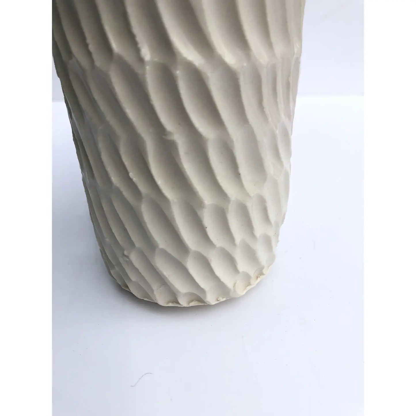 Vintage Mid 20th Century Boho Ceramic Artist Made Holding Sculptural Vase