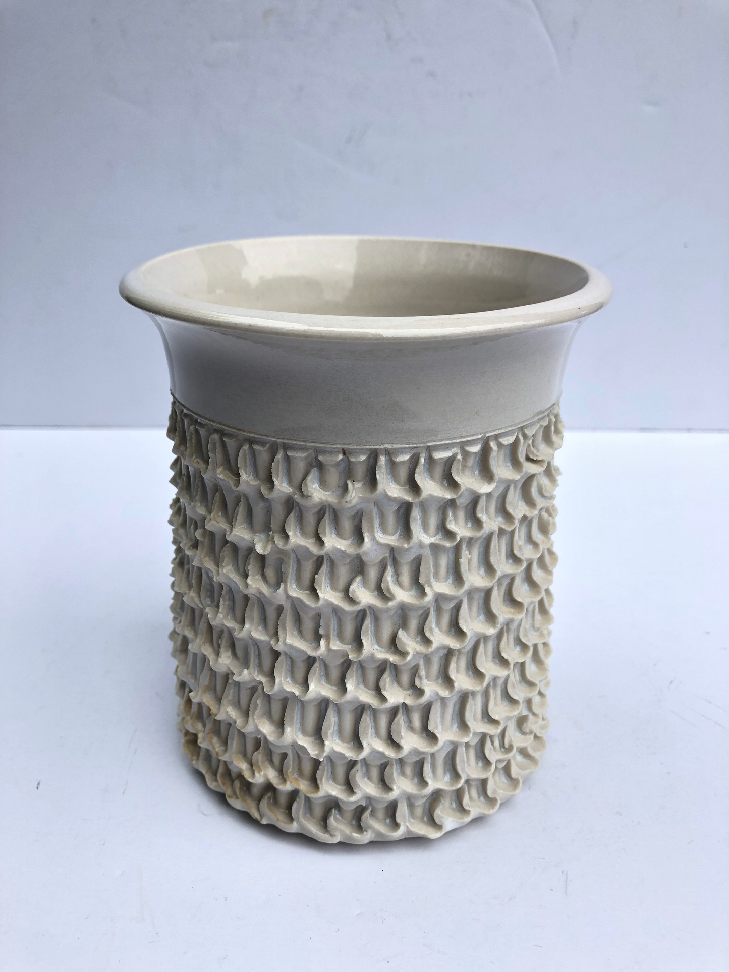 Andy Phibbs Vintage Mid 20th Century Boho Ceramic Artist Made Holding Sculpture Vase
