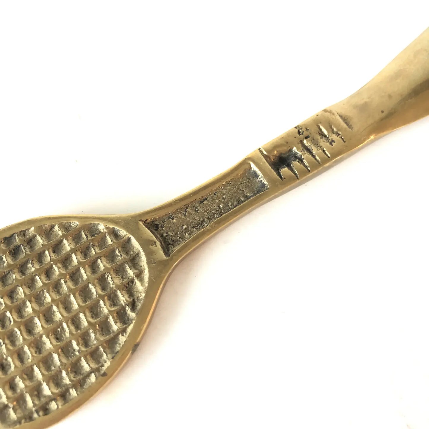 Vintage Brass Tennis Racquet Shoehorn