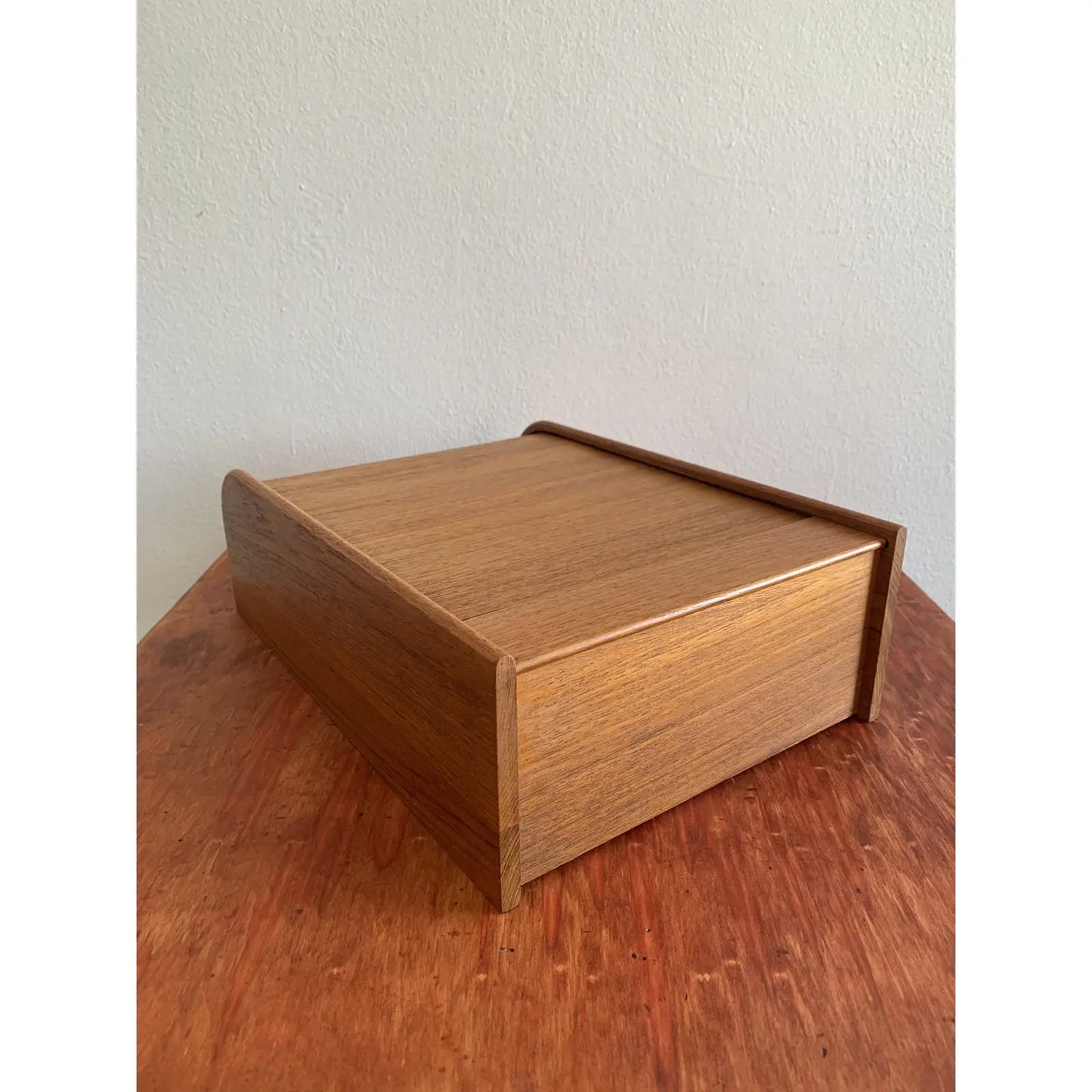 Vintage Mid-Century Danish Modern Teak Tambour Desk Organizer